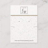 CHIC WHITE GRAY TERRAZZO KETTING EARRING DISPLAY VISITEKAARTJE (Voorkant)