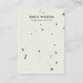 CHIC WHITE GRAY TERRAZZO STUD EARRING DISPLAY CARD VISITEKAARTJE (Voorkant)