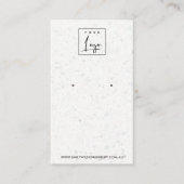 CHIC WHITE GRAY TERRAZZO STUD EARRING DISPLAY CARD VISITEKAARTJE (Voorkant)