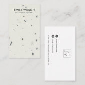 CHIC WHITE GRAY TERRAZZO STUD EARRING DISPLAY CARD VISITEKAARTJE (Voorkant / Achterkant)