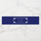 Chic White Greek Key Knot Lijst DIY BG Waterfles Etiket (Enkel label)