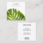 CHIC WHITE GREEN MONSTERA LEAF FOLIAGPRICE LABEL (Voorkant / Achterkant)