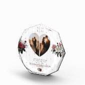 Chic White Heart Shaped Photo Custom for Couples Fotoblokken (Rechts)