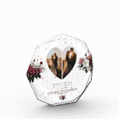 Chic White Heart Shaped Photo Custom for Couples Fotoblokken (Links)