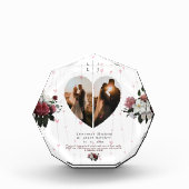 Chic White Heart Shaped Photo Custom for Couples Fotoblokken (Voorkant)