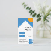 Chic White House Oranje Sun Picket Fence Realtor Visitekaartje (Staand voorkant)