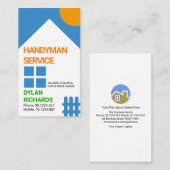 Chic White House Picket Fence Motif Handyman Visitekaartje (Voorkant / Achterkant)
