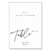 Chic White Huwelijksbegeleidingskaart met gastnaam Kaart (Voorkant)