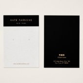 Chic White Leather Earring Jewelry Display Card Visitekaartje (Voorkant /achterkant)