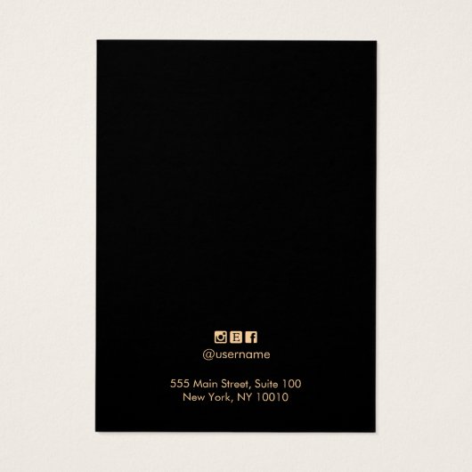 Chic White Leather Earring Jewelry Display Card Visitekaartje (Achterkant)