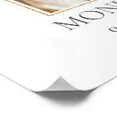 Chic White Magnolia Floral Foto Funeral Memorial Poster (Hoek)