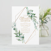 Chic White Magnolia Floral Greenery Vrijgezellenfe Kaart (Staand voorkant)