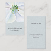 Chic White Magnolia Hedendaags Visitekaartje (Voorkant / Achterkant)