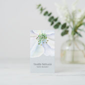Chic White Magnolia Hedendaags Visitekaartje (Staand voorkant)
