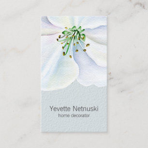 Chic White Magnolia Hedendaags Visitekaartje