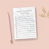 Chic White Marble - Aangepast om lijst uit te voer Post-it® Notes
