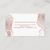 Chic White Marble Agate Roos Gold Afsprakenkaartje (Achterkant)