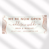 Chic White Marble Agate Roos Gold Business Spandoek