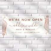 Chic White Marble Agate Roos Gold Business Spandoek