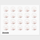 Chic White marble Agate Roos Gold Glitter Bedankt Ronde Sticker (Vel)