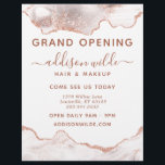 Chic White Marble Agate Roos Gold Glitter Business Flyer<br><div class="desc">Chic White Marble Agate Roos Gold Glitter Business Flyer. Perfect voor een schoonheidssalon,  haarstylist,  make-up kunstenaar of cosmetoloog.</div>