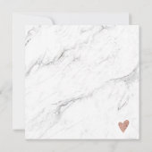 Chic white marble vierkant gift logo (Achterkant)