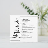 Chic White Menu (Staand voorkant)
