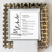 Chic White Menu