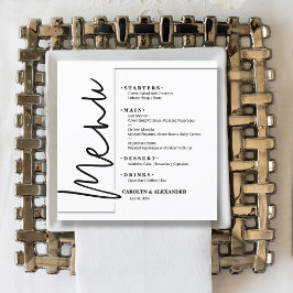 Chic White Menu