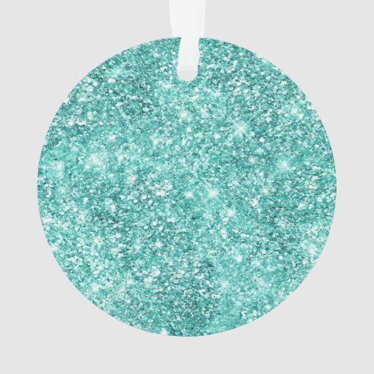 Chic White Mint Kerstboom Glitter Ornament (achterkant)