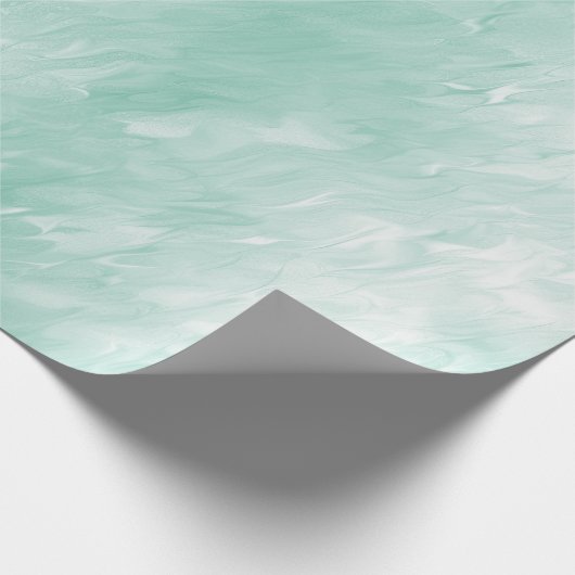 Chic White Mint Kerstmis Cadeaupapier (Hoek)