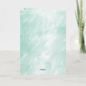 Chic White Mint Kerstmis Kaart (Achterkant)