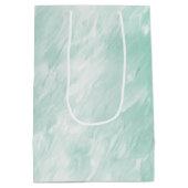 Chic White Mint Kerstmis Medium Cadeauzakje (Achterkant)