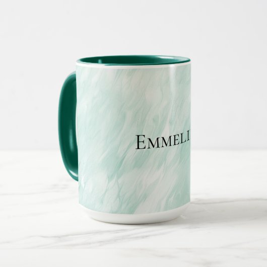 Chic White Mint Kerstmis Mok (Voorkant links)