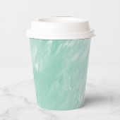 Chic White Mint Kerstmis Papieren Bekers (Achterkant)