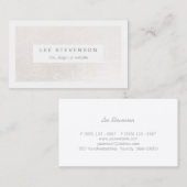 Chic White op Shimmery White Elegant Modern Visitekaartje (Voorkant / Achterkant)