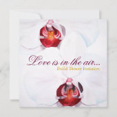 Chic white orchids vrijgezellenfeest nodigt uit kaart (Voorkant)