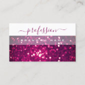 Chic White Pink Paars Mousserend Glitter Shimmery Visitekaartje (Voorkant)
