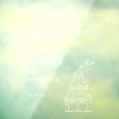 Chic White Rehearsal Dinner Mirror Welcome Sign Raamsticker (Vel 3)