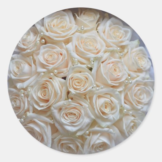 Chic White Rose Envelope Seals en Stickers (Voorkant)