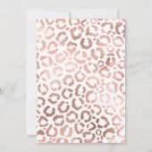 Chic White Rose Gold Cheetah Leopard Quinceañera Kaart (Achterkant)