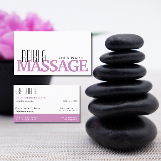 Chic White Roze, eenvoudig en professioneel Visitekaartje