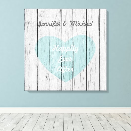 Chic White Rustic Faux Hood Canvas Afdruk (Insitu (Houten vloer))