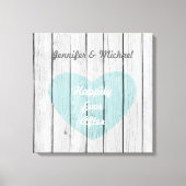 Chic White Rustic Faux Hood Canvas Afdruk (Voorkant)