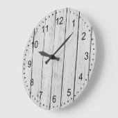 Chic White Rustic Faux Hood Grote Klok (Hoek)