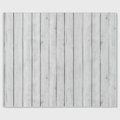 Chic White Rustic Wood Cadeaupapier (Vlak)