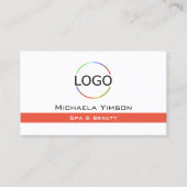 Chic White Salmon met Logo en Photo Professional Visitekaartje (Voorkant)
