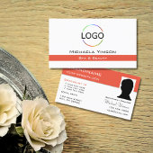 Chic White Salmon met Logo en Photo Professional Visitekaartje