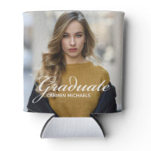 Chic White Script Overlay Afstuderen Foto
