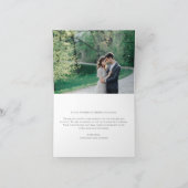 Chic White Script Overlay Weddenfoto Hartelijk dan Bedankkaart (Binnen)